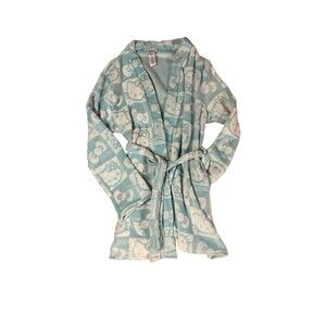 Hello Kitty Fleece Robe‎ Blue XL Womens Cozy Loungewear Soft